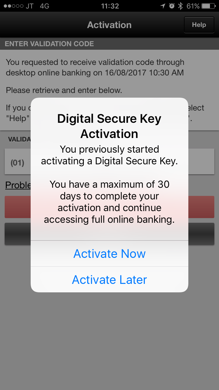 Help Secure Key Setup HSBC Channel Islands & Isle of Man