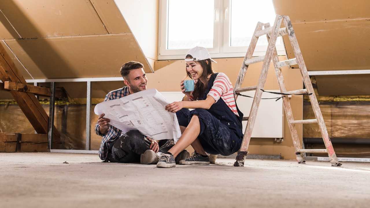 couple renovating